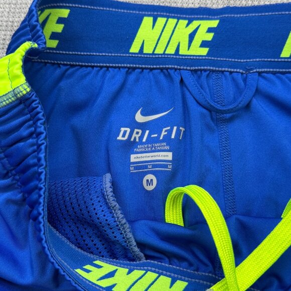 Nike Dri Fit Mens Blue Basketball Shorts Elastic Waist Inner Drawstring Size M - Picture 6 of 13